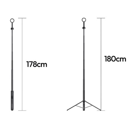 Ulanzi SK-21 - mini statyw i selfie stick 2w1 do smartfona, MagSafe - wymiary
